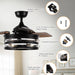 36" Kerala Industrial Downrod Mount Ceiling Fan with Lighting and Remote Control - ParrotUncle