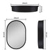 4.9 in. D x 24 in. W x 36 in. H Oval Black Surface Mount Bathroom Medicine Cabinet with Mirror - ParrotUncle