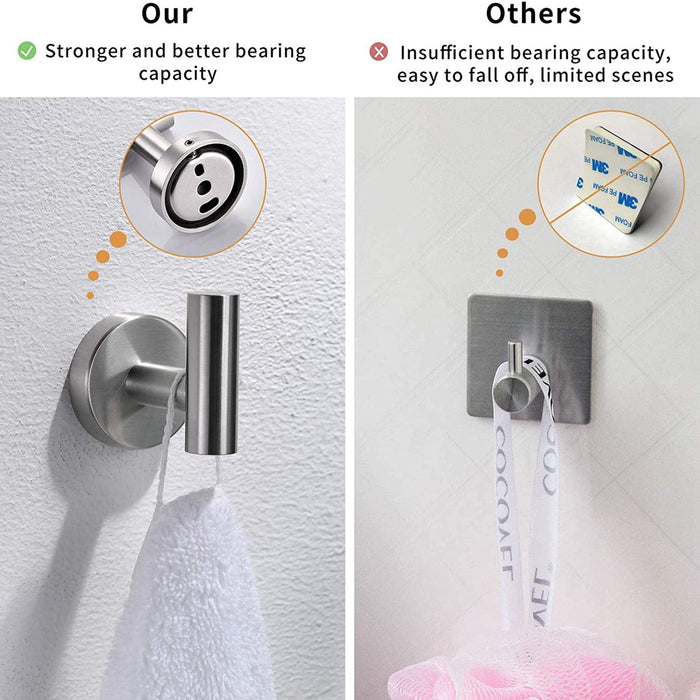 4-Piece Bath Hardware Set with Towel Hook Toilet Paper Holder and Towel Bar - ParrotUncle