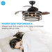 42" Industrial Downrod Mount Ceiling Fan with Lighting and Remote Control - ParrotUncle