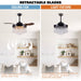 42" Mateo Modern Downrod Mount Crystal Ceiling Fan with Lighting and Remote Control - ParrotUncle