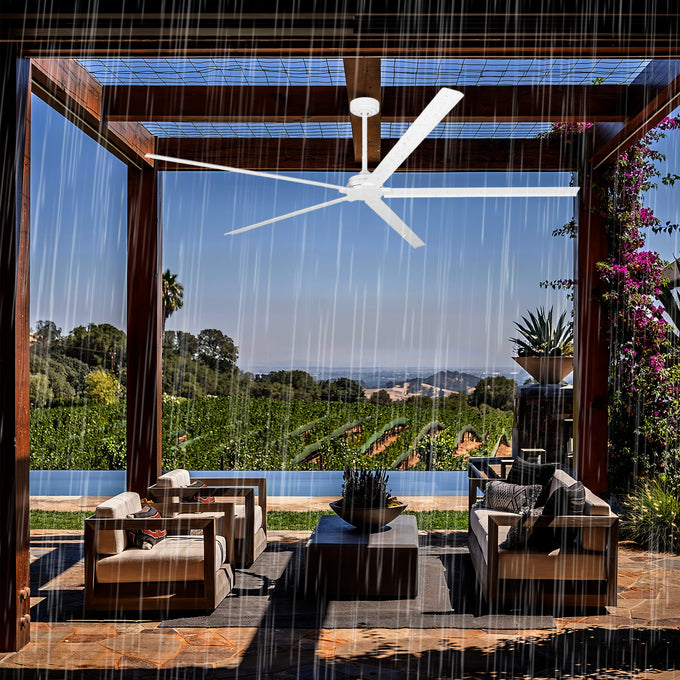 72 Inch 84 Inch Winni All-Aluminum IPX4 Outdoor Ceiling Fan with Remote Control