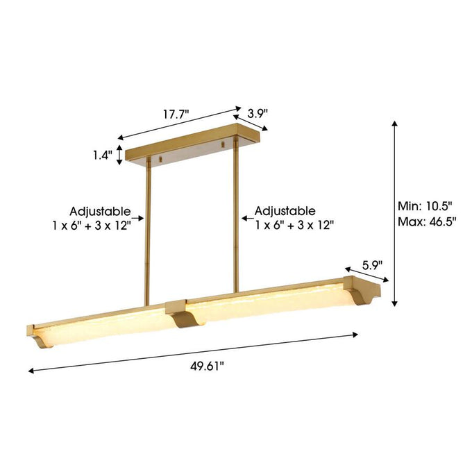 Perimost 50 Inch Doreen Luxury Island Pendant Light