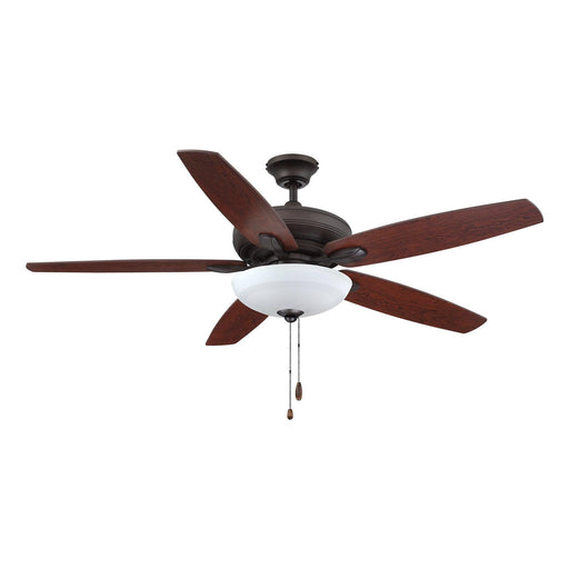 52" Ahmedabad Industrial Downrod Mount Reversible Industrial Ceiling Fan with Lighting and Pull Chain - ParrotUncle