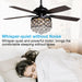 52" Berkshire Modern Downrod Mount Reversible Crystal Ceiling Fan with Lighting and Remote Control - ParrotUncle