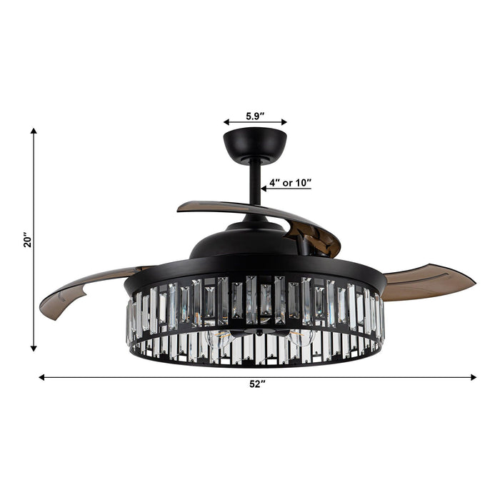 52" Broxburne Smart Fan with Light Kit - ParrotUncle