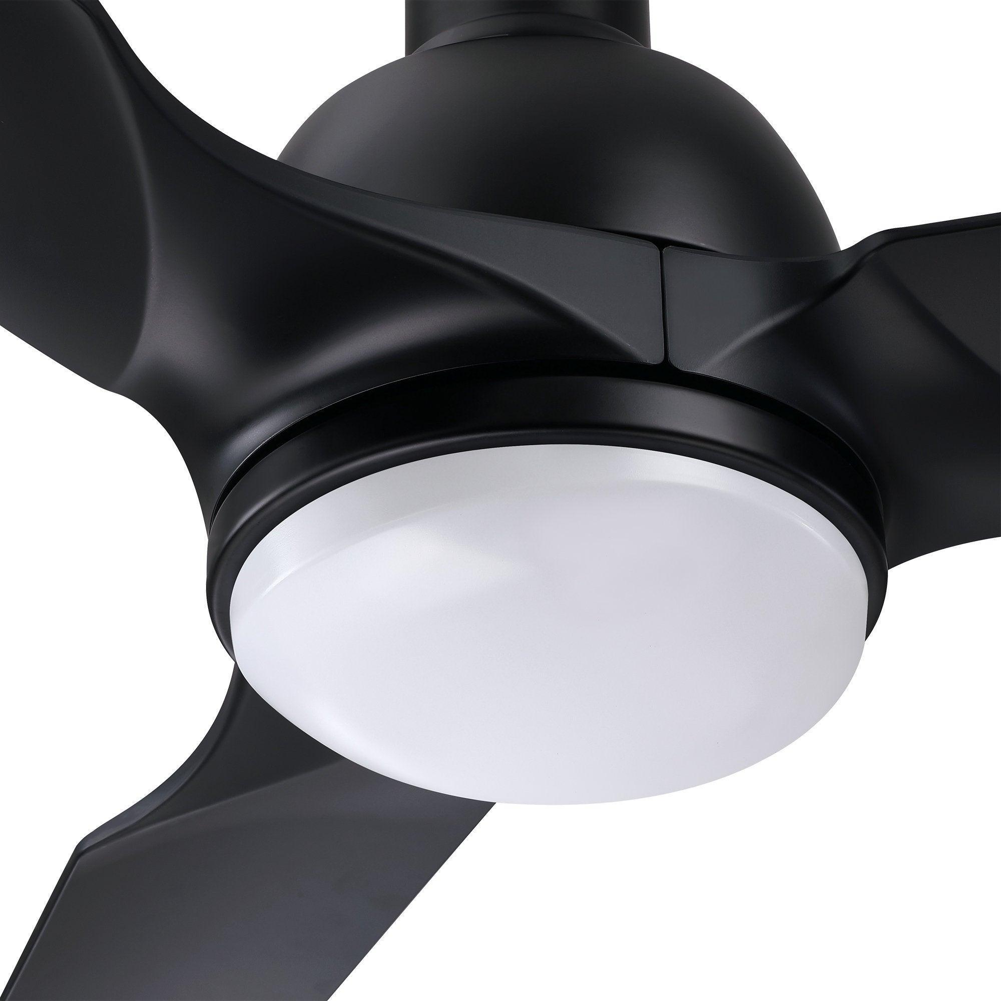 52" Cason Induatrial Downrod Mount Reversible Ceiling Fan with LED Lighting and Remote Control - ParrotUncle