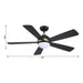 52" Coimbatore Industrial Downrod Mount Reversible Ceiling Fan with Lighting and Remote Control - ParrotUncle