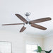 52" Dicken Modern Downrod Mount Reversible Crystal Ceiling Fan with Lighting and Remote Control - ParrotUncle