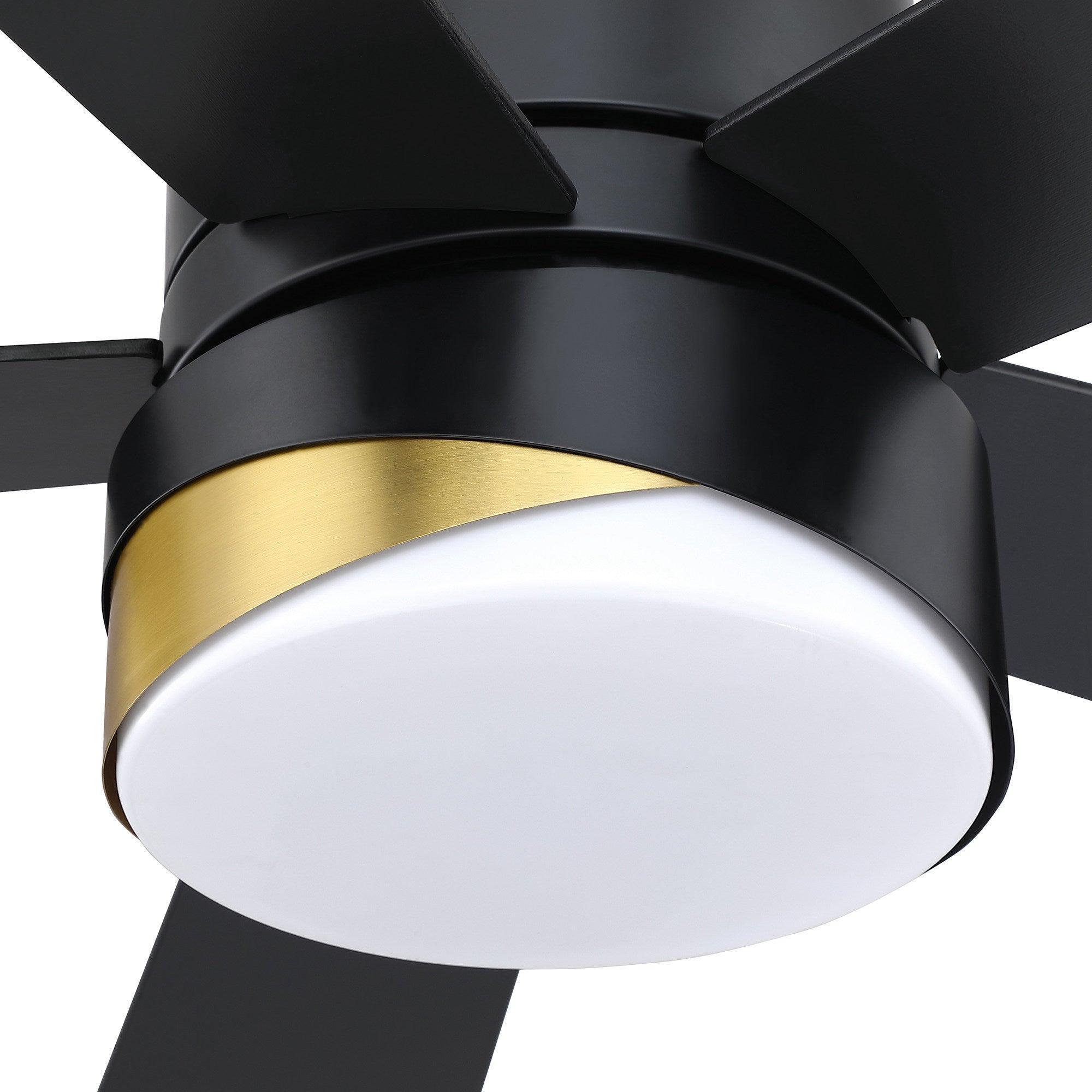52" Flush Mount Smart Fan with LED Light - ParrotUncle