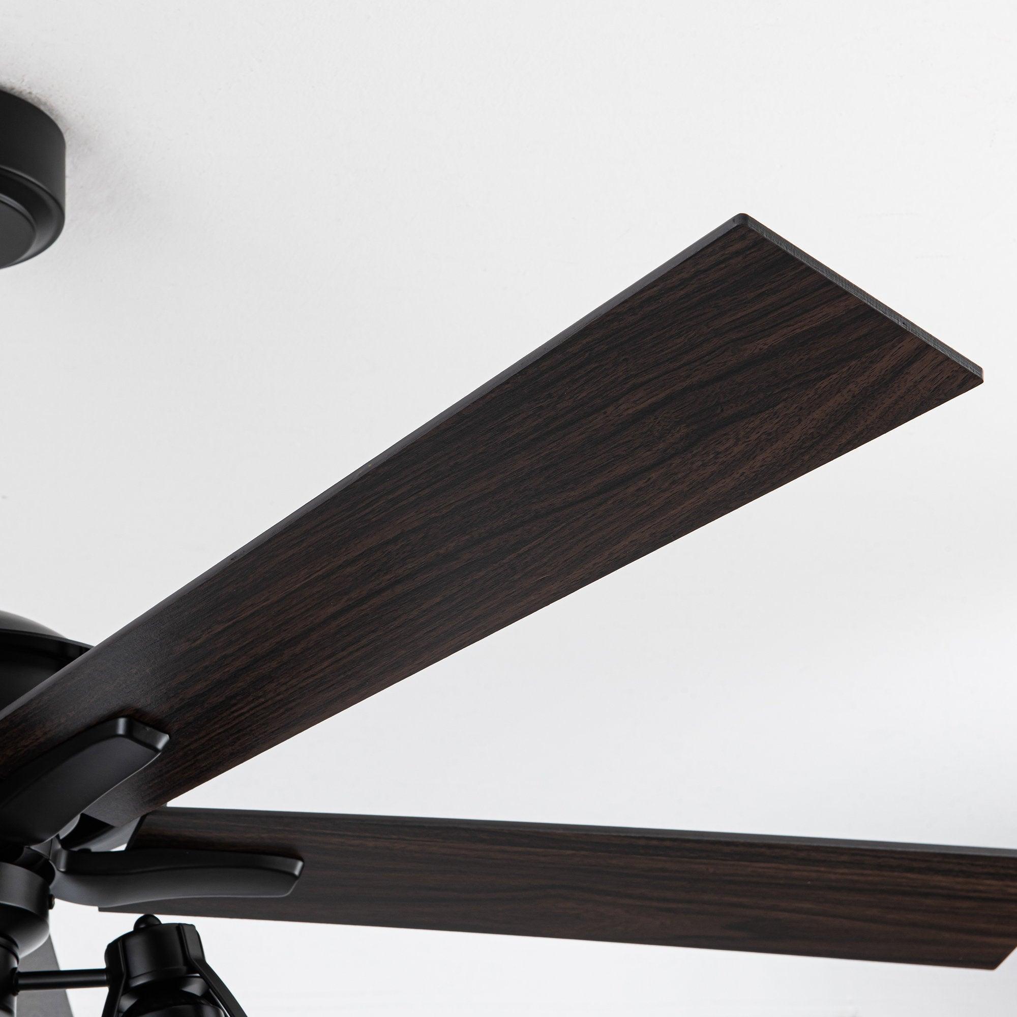 52" Kashmir Industrial Downrod Mount Reversible Ceiling Fan with Lighting and Remote Control - ParrotUncle