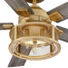 52" Lucknow Industrial Black Reversible Ceiling Fan with Lighting and Remote Control - ParrotUncle
