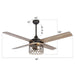 52" Mirelle Farmhouse Downrod Mount Reversible Ceiling Fan with Lighting and Remote Control - ParrotUncle