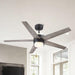 52" Mussoone Industrial Downrod Mount Reversible Ceiling Fan with Lighting and Wall Control - ParrotUncle