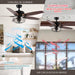 52" Oisin Farmhouse Downrod Mount Reversible Ceiling Fan with Lighting and Remote Control - ParrotUncle