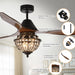 52" Vicky Rustic DC Motor Downrod Mount Reversible Ceiling Fan with Lighting and Remote Control - ParrotUncle