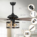 52" Wisner Industrial Downrod Mount Reversible Ceiling Fan with Lighting and Remote Control - ParrotUncle