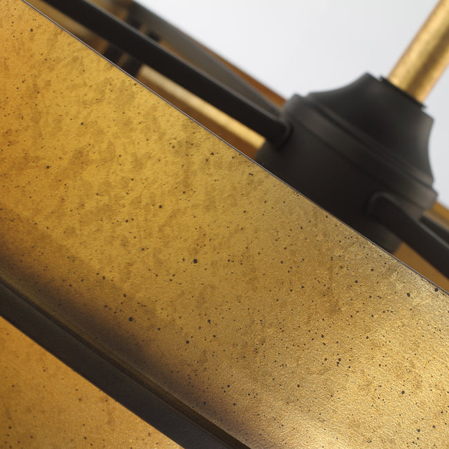 Perimost 32 Inch Eartha Antique Bronze Downrod Mount Luxury Fandelier with Light and Remote Control