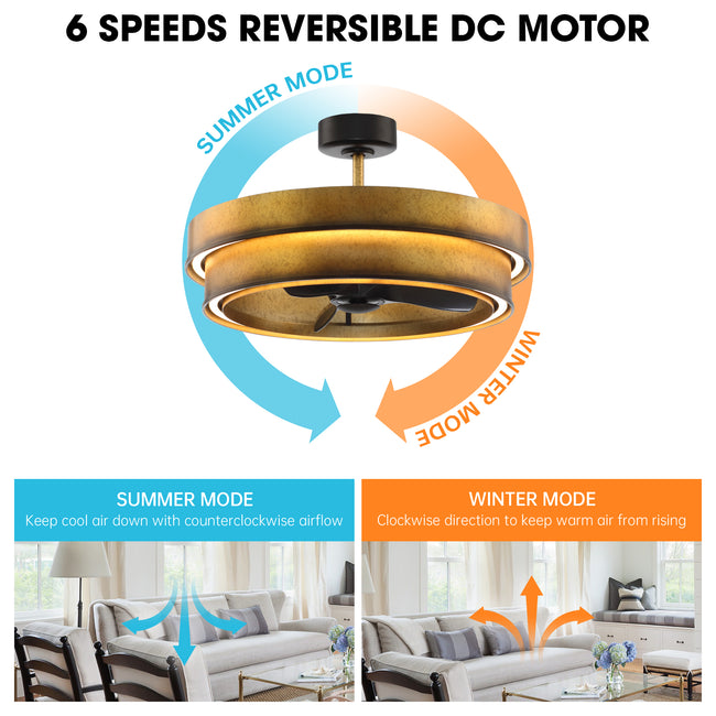 Perimost 32 Inch Eartha Antique Bronze Downrod Mount Luxury Fandelier with Light and Remote Control