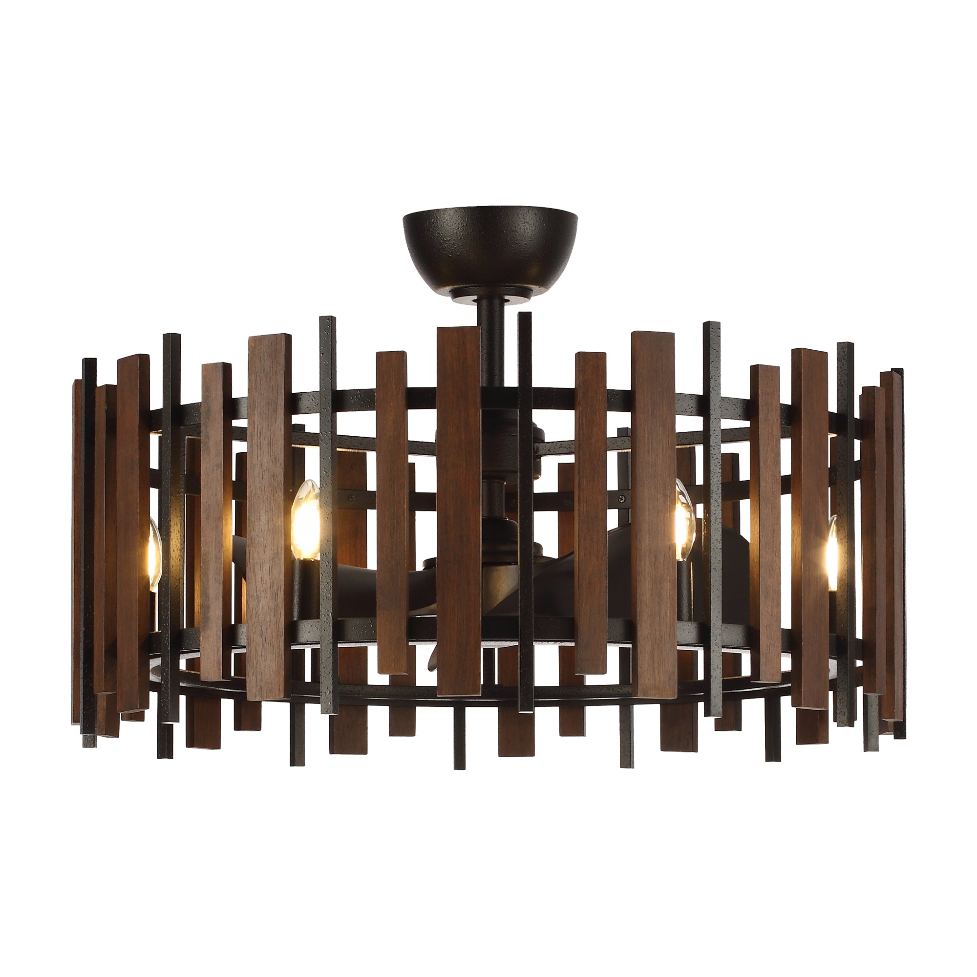【Abendrot.015】 Perimost 31 Inch Electroplated Golden Downrod Mount Luxury Fandelier w