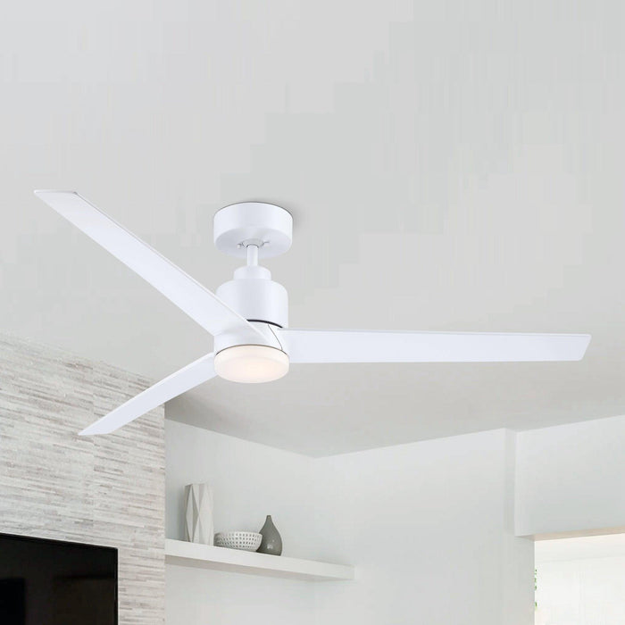 54" Kolkata Modern Downrod Mount Reversible Ceiling Fan with Lighting and Remote Control - ParrotUncle