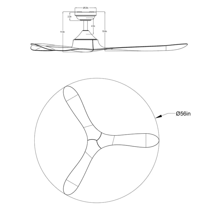 Ceiling Fan Elevation Cad Block | Shelly Lighting