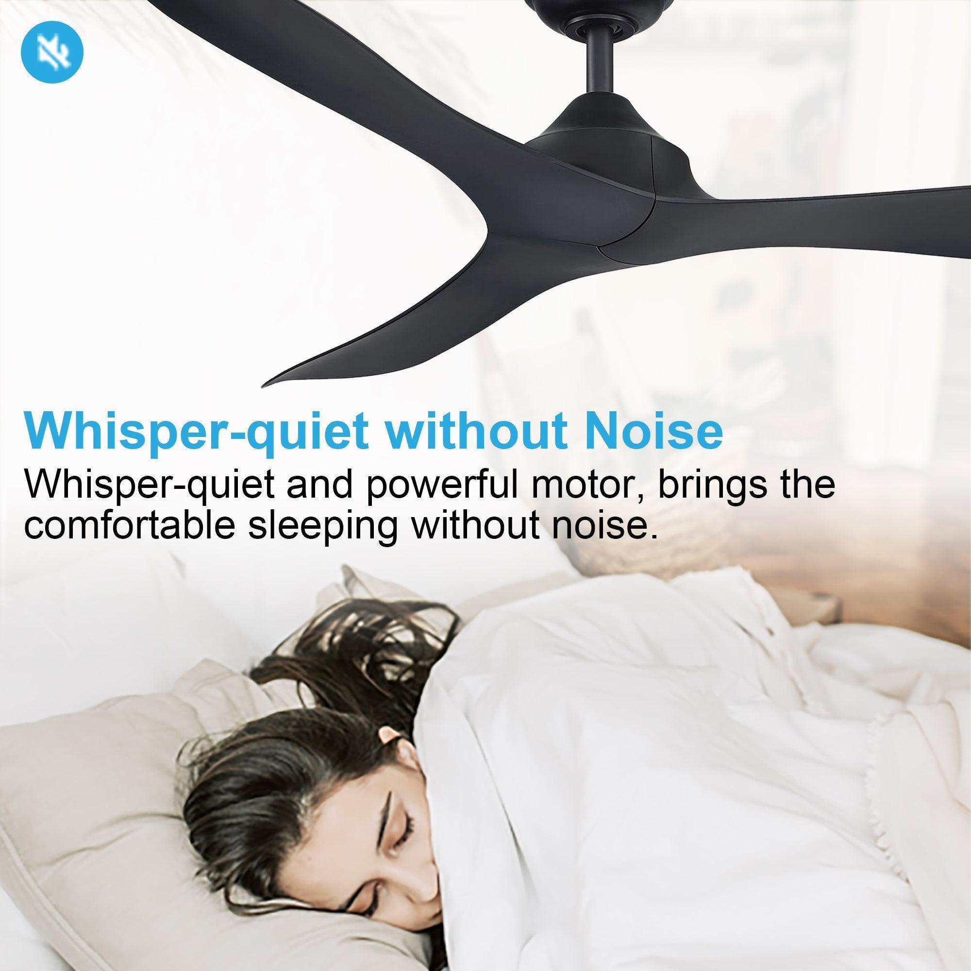 Ventilador de techo reversible moderno con motor de CC de 56 "con control remoto