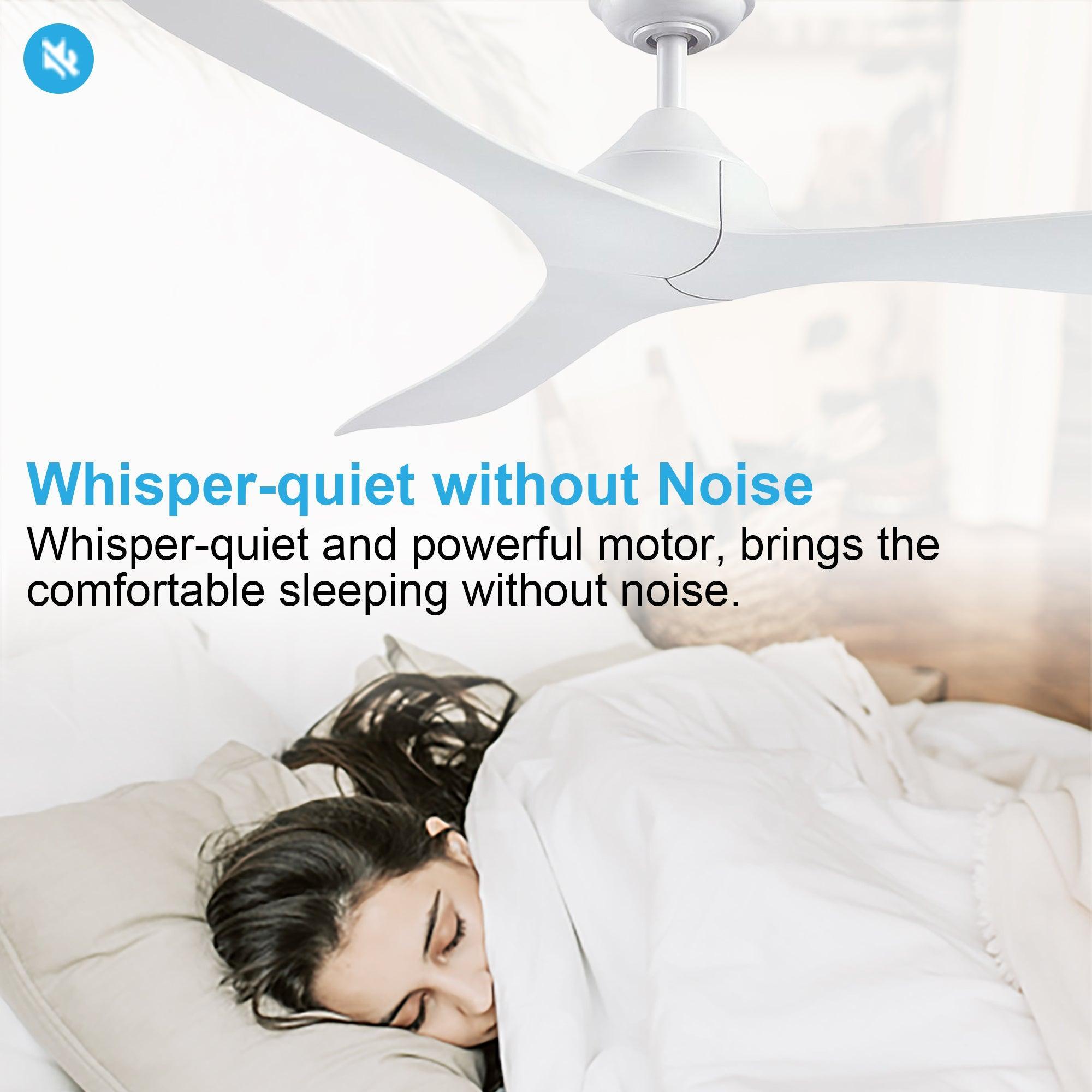 56" Modern DC Motor Downrod Mount Reversible Ceiling Fan with Remote Control - ParrotUncle