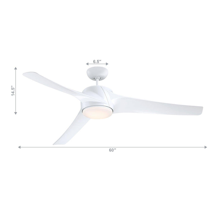 60" Bangalore Industrial DC Motor Downrod Mount Ceiling Fan with LED Lighting and Wall Control - ParrotUncle