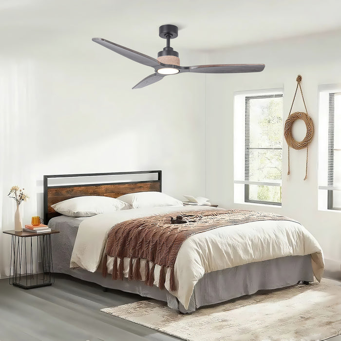 56 Inch Louise Downrod Mount LED Ceiling Fan with Remote Control