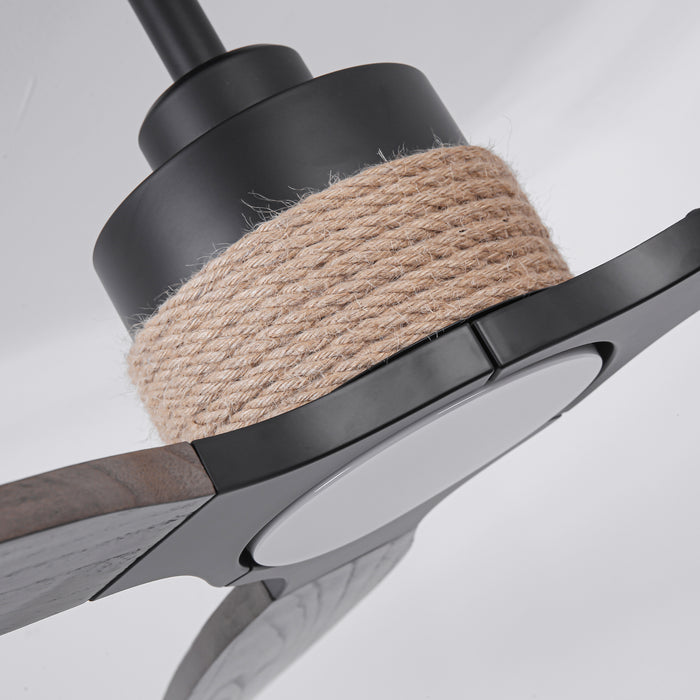 56 Inch Louise Downrod Mount LED Ceiling Fan with Remote Control