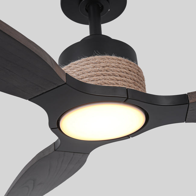 56 Inch Louise Downrod Mount LED Ceiling Fan with Remote Control