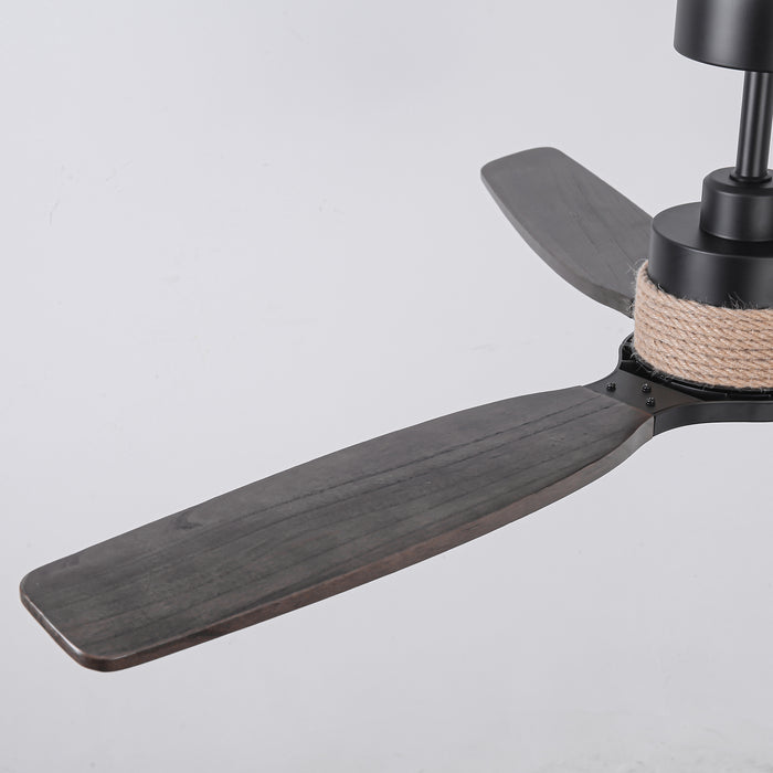 56 Inch Louise Downrod Mount LED Ceiling Fan with Remote Control