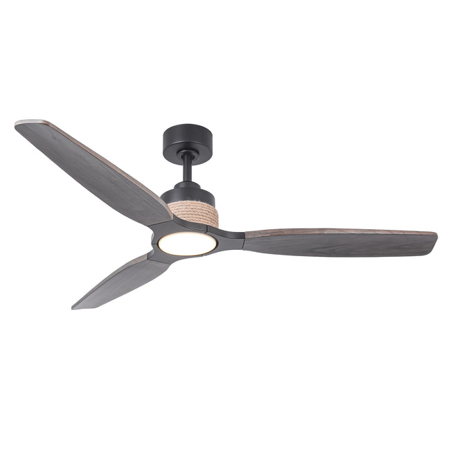 56 Inch Louise Downrod Mount LED Ceiling Fan with Remote Control
