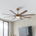 65" Balachandran Industrial Downrod Mount Ceiling Fan with LED Lighting and Remote Control - ParrotUncle