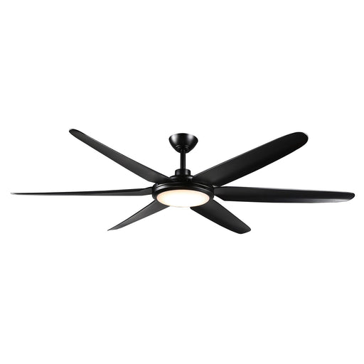 65" Industrial DC Motor Downrod Mount Ceiling Fan with Lighting and Remote Control - ParrotUncle