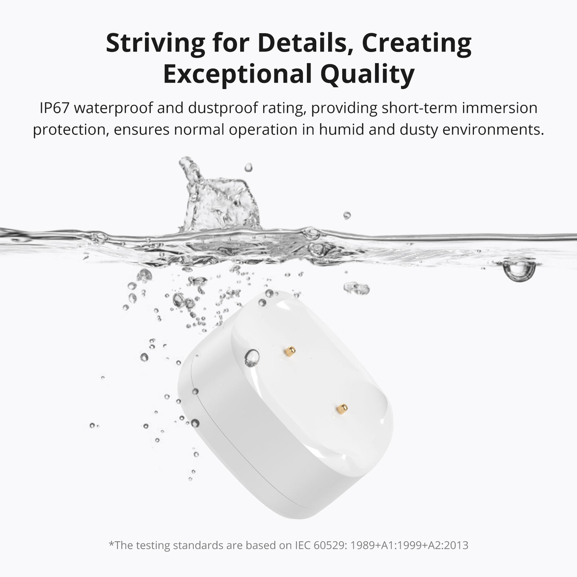 Zigbee Water Leak Sensor IP67 for Kitchen Bathroom Basement