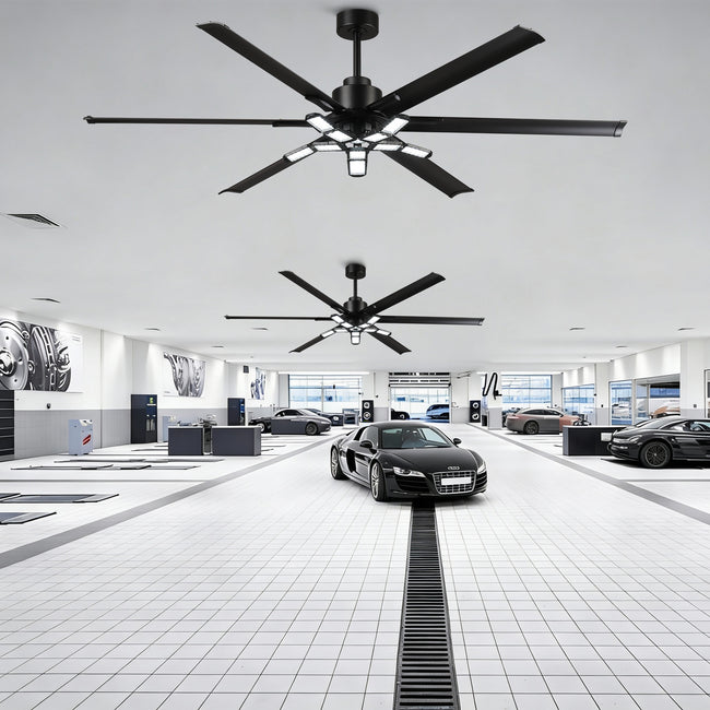 72 Inch 84 Inch Arlene HVLS Large Ceiling Fan with Foldable LED & Remote Control