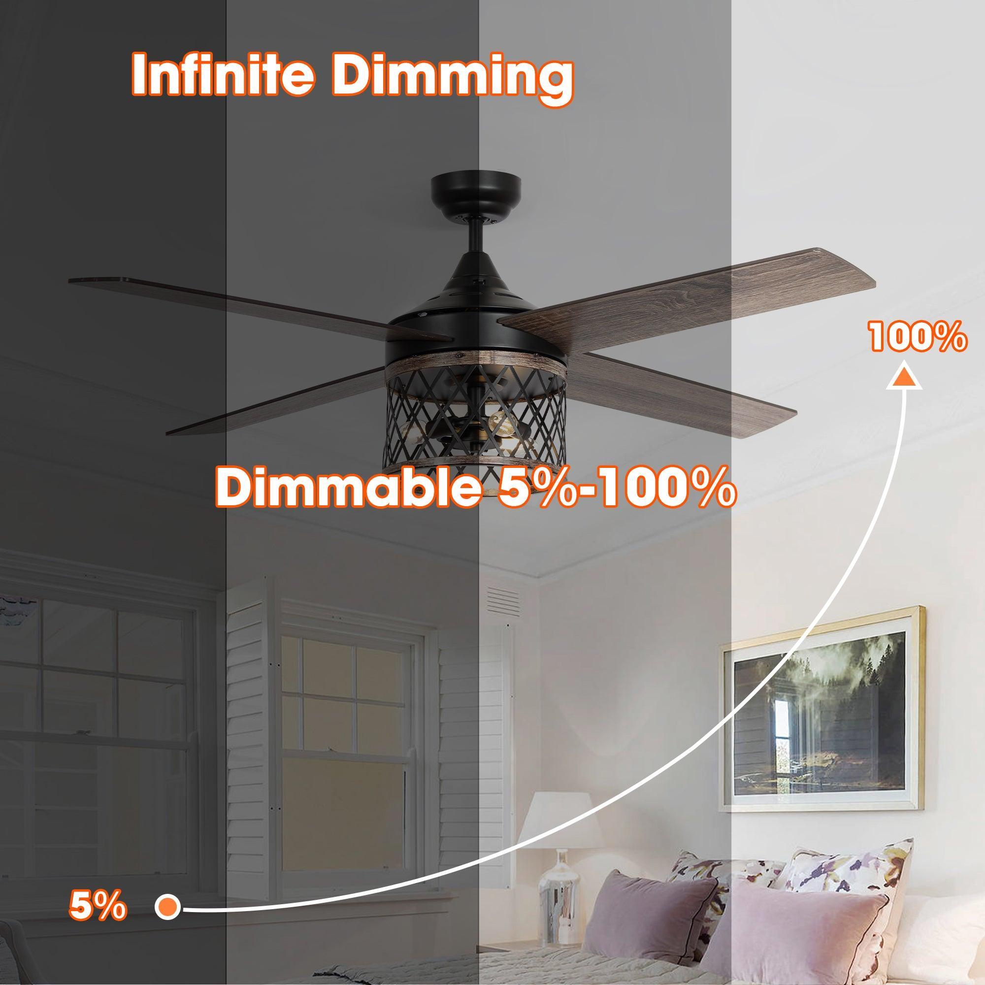 Ventilador de techo reversible Mirelle Farmhouse de 52