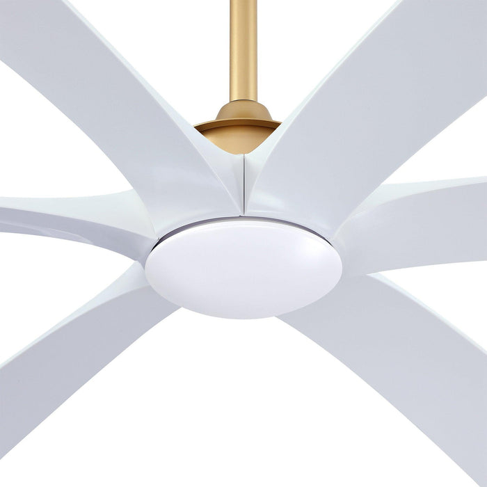 72" Jaydn Modern Satin Nickel DC Motor Downrod Mount Reversible Ceiling Fan with Lighting and Remote Control - ParrotUncle