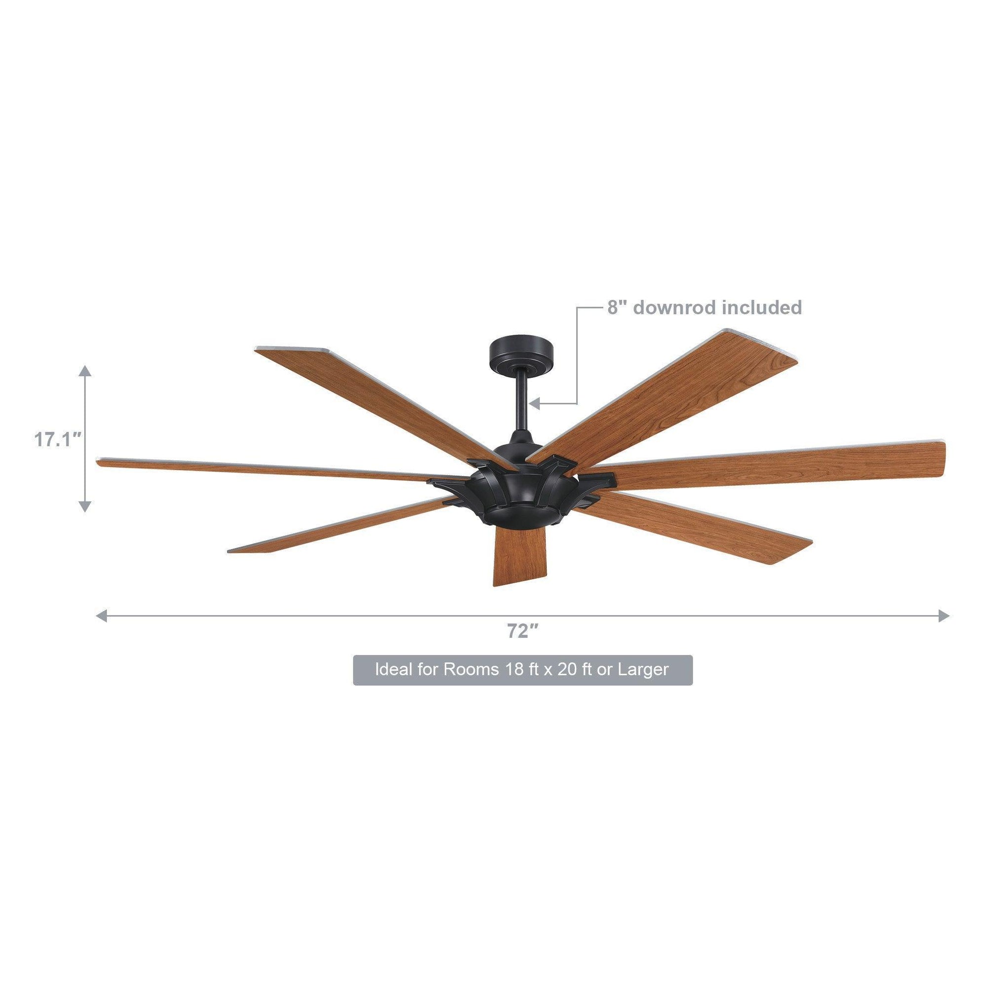 ＊DOM SPACE DESIGN ＊ Fanimation Studio Collection Slinger v2 72-in Matte Black