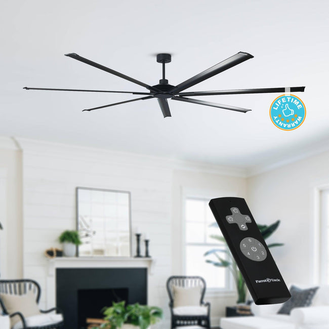 Ventilador de techo extra grande de 84 pulgadas y 100 pulgadas con control remoto