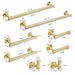 8-Piece Gold Stainless Steel Wall Mounted Bathroom Hardware Set - ParrotUncle