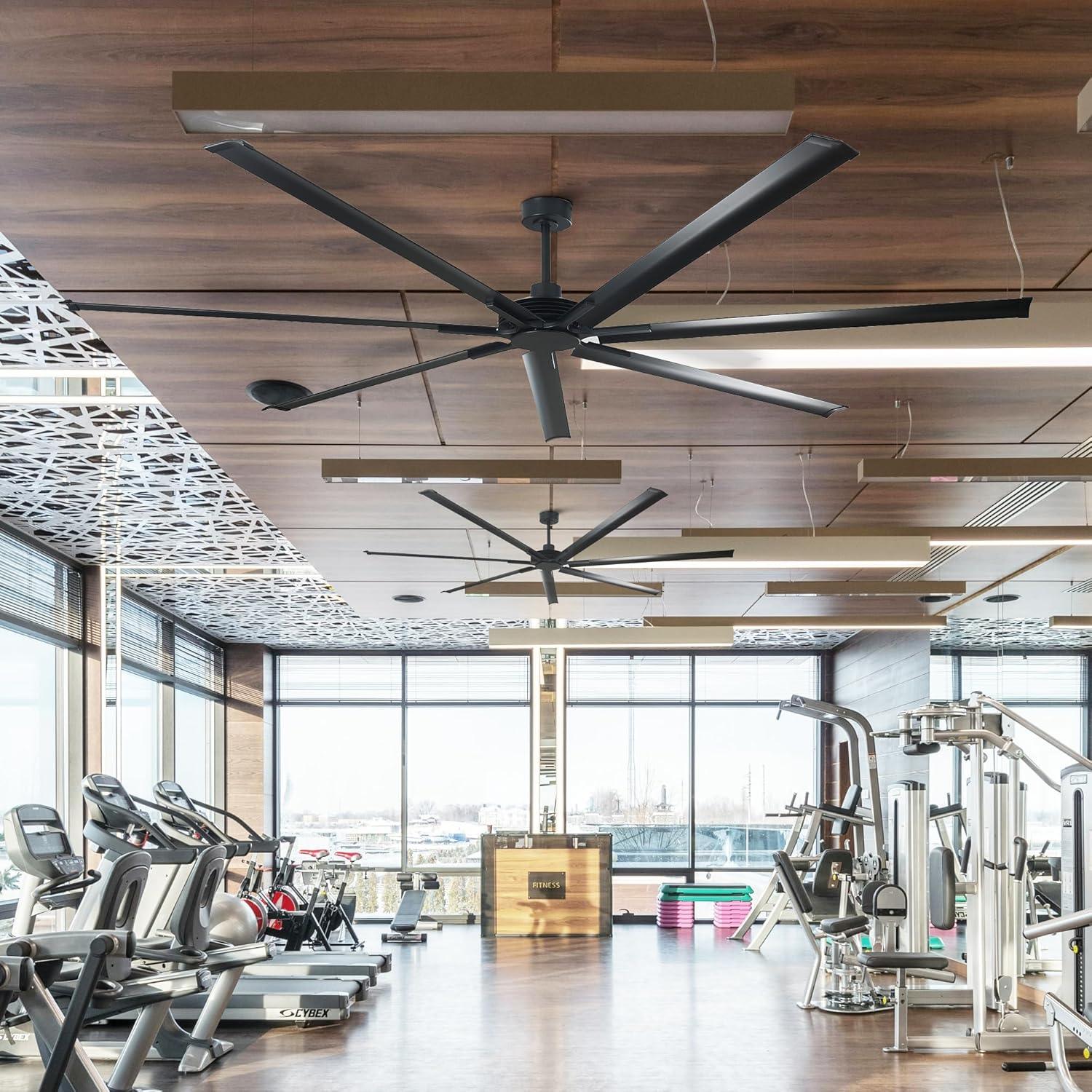 84 Inch 100 Inch Silent Storm Extra Large Ceiling Fan with Remote Control