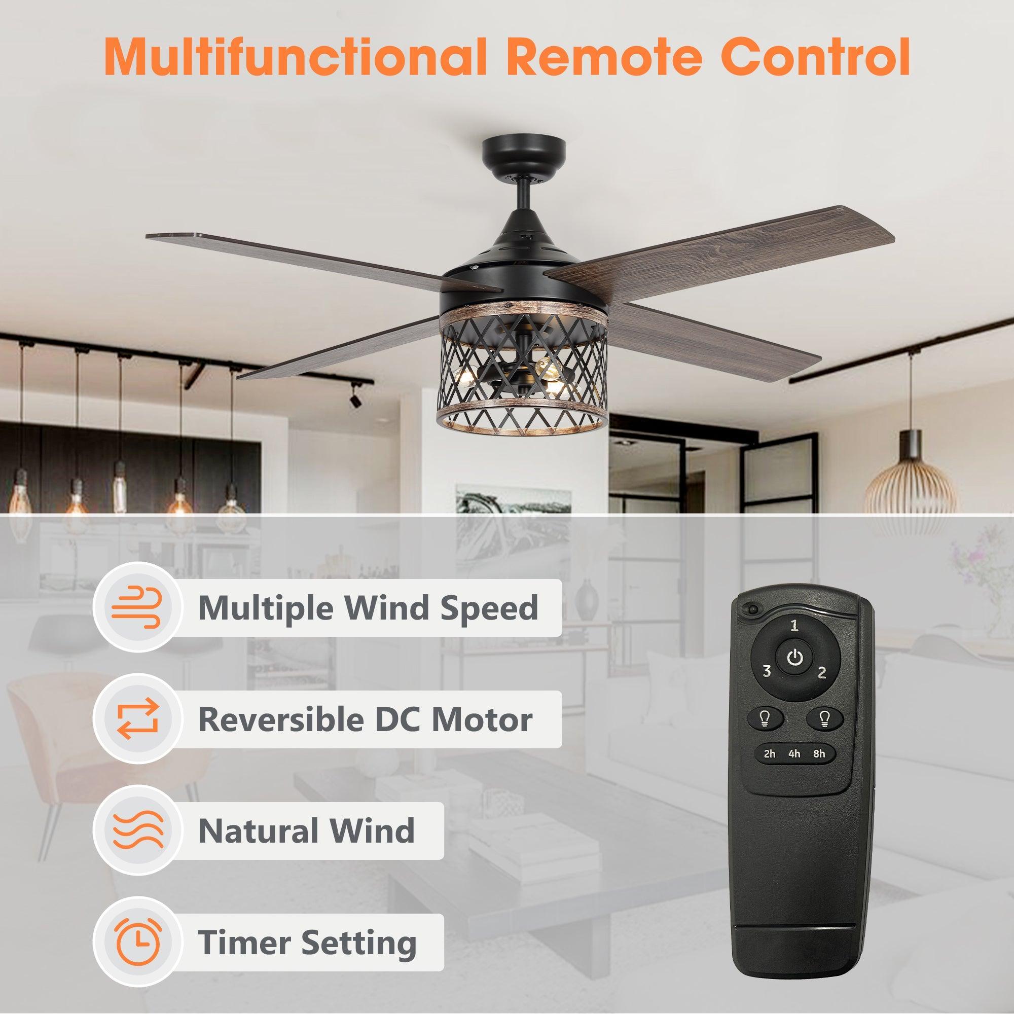 Ventilador de techo reversible Mirelle Farmhouse de 52
