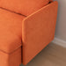 90.9'' Modular L-shaped Orange Corner sofa Left Hand Facing Sectional Couch Cotton Linen - ParrotUncle