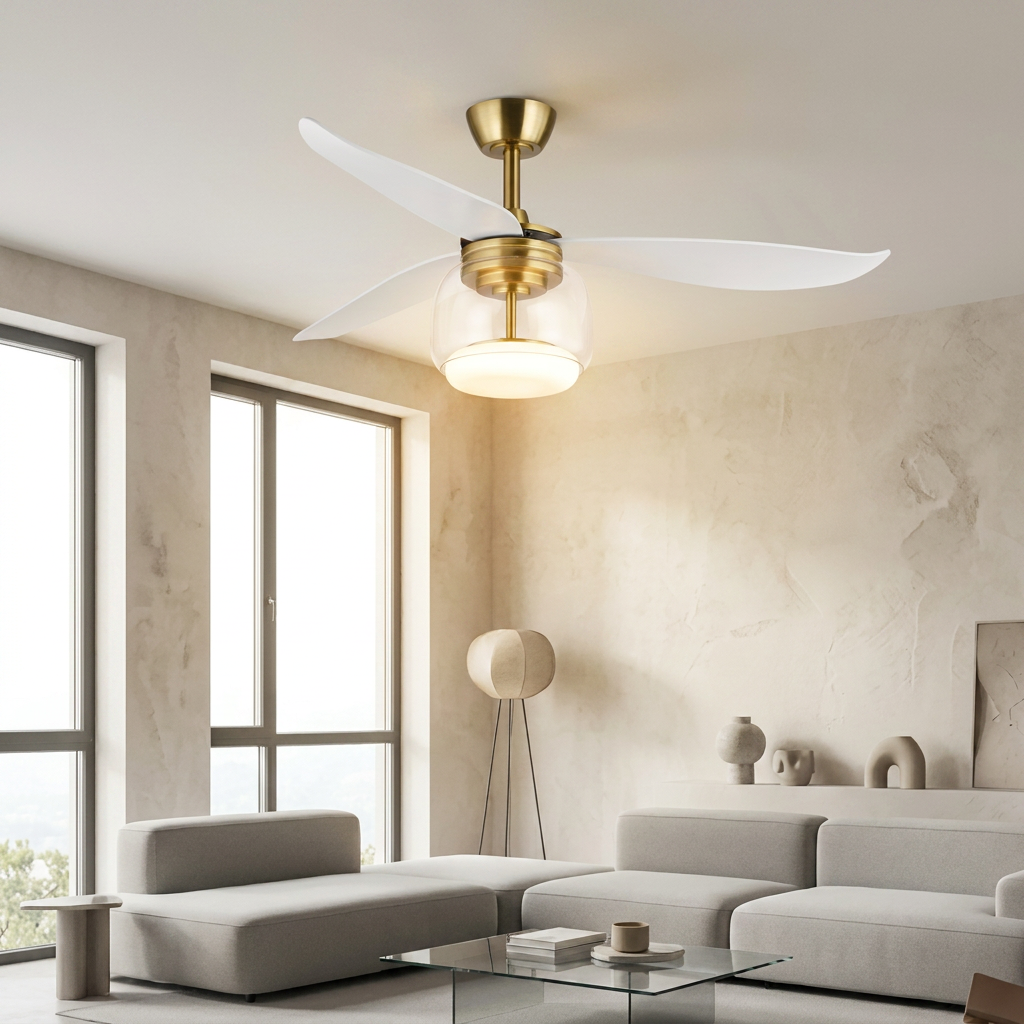 52 Inch Jared Modern Antique Bronze LED Ceiling Fan