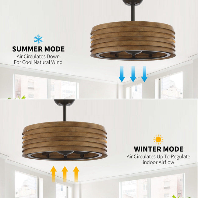Ventilador de techo reversible estilo granja de 24