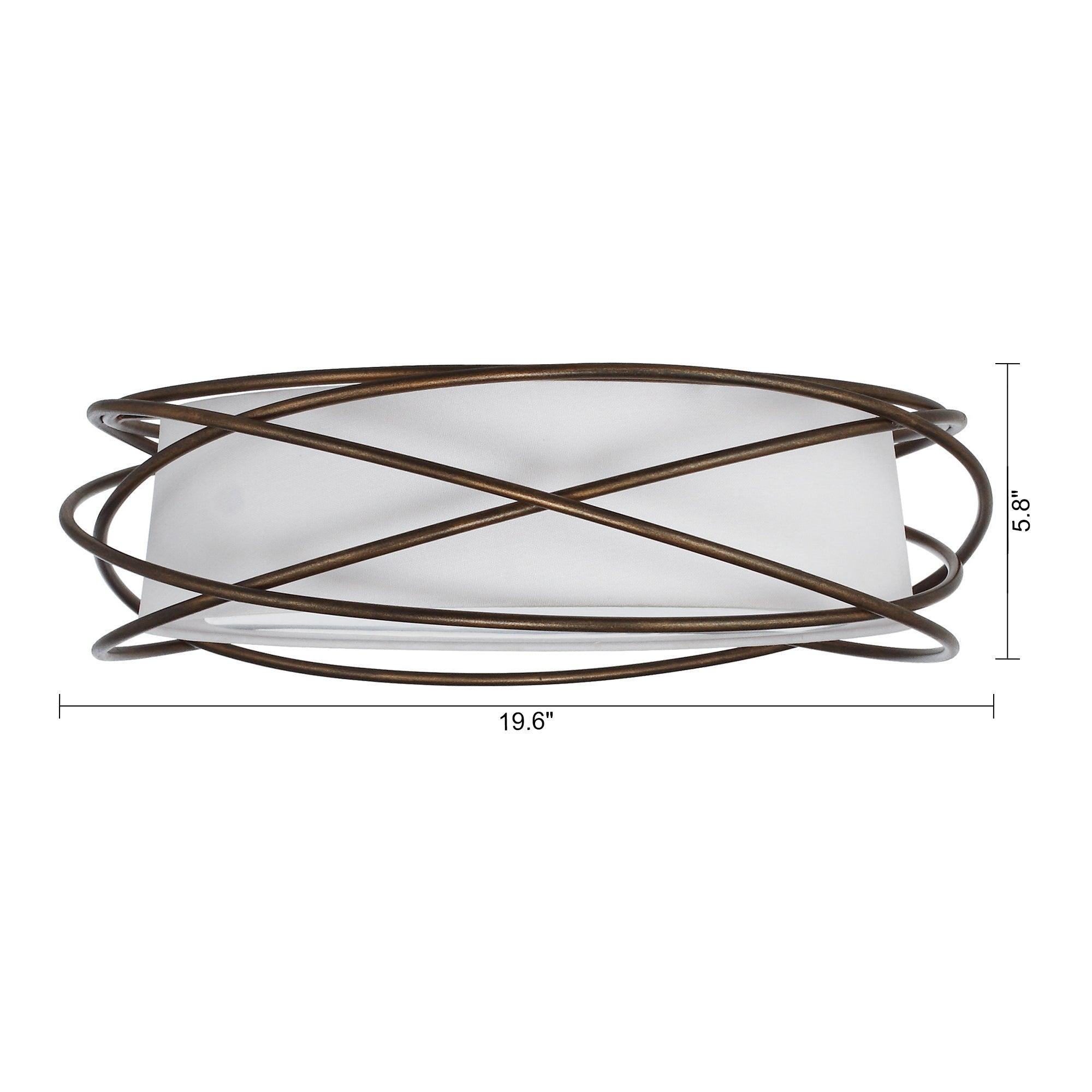 Lámpara de techo LED marrón empotrada moderna de 20"
