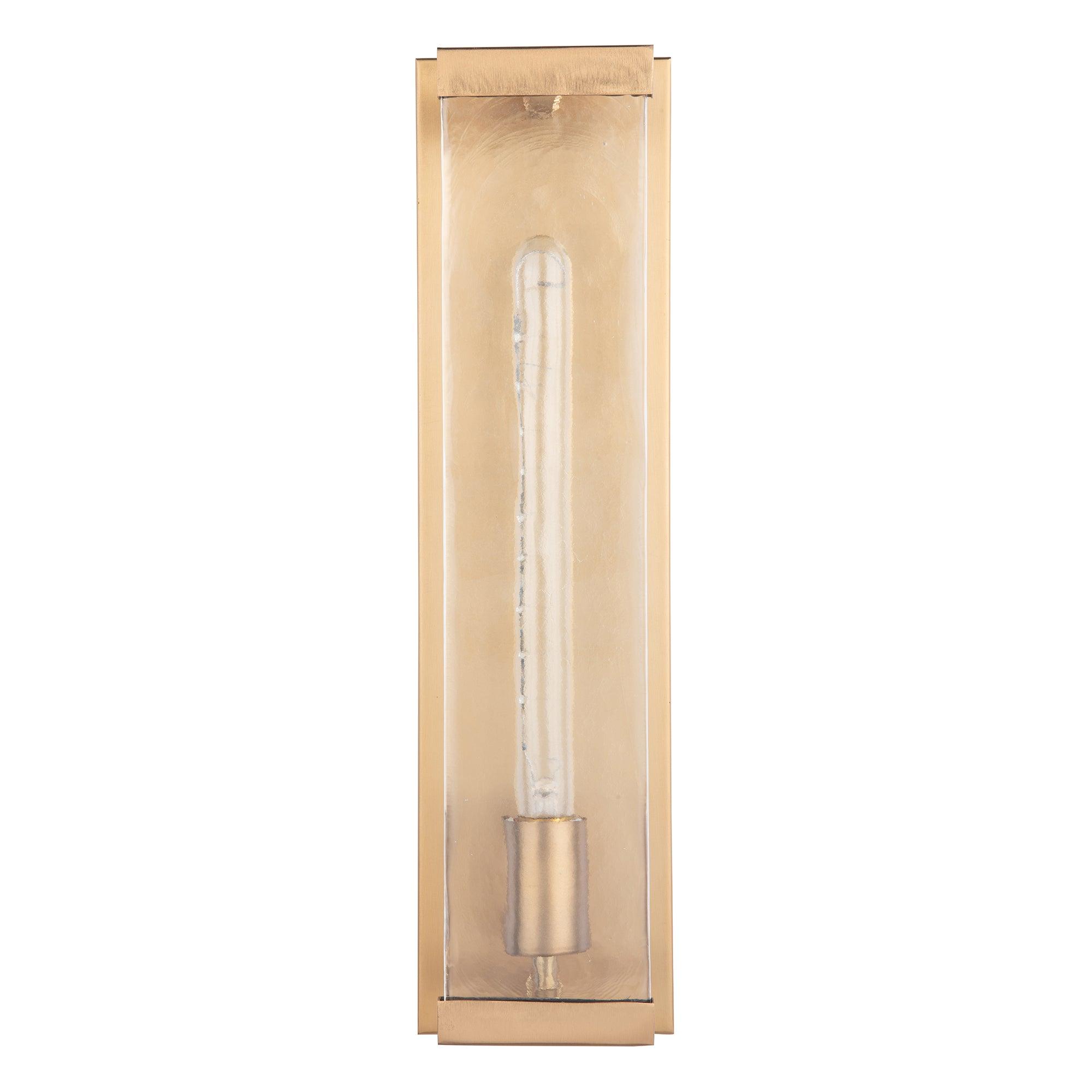 Adelman Gold Metal & Glass 1-Light Dimmable Wall Sconce